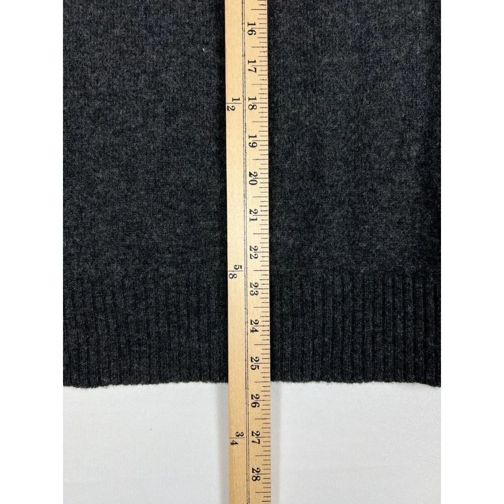 J. Crew Men M Brown 100% Premium Lambswool Shawl Neck Knit Sweater - Picture 8 of 8